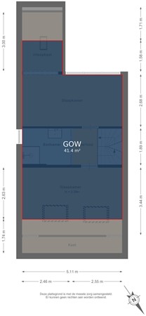 Floorplan - Haadstrjitte 16, 9141 TS Wierum